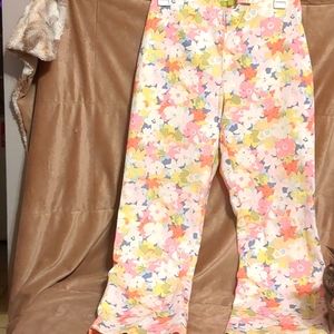 Sigrid Olsen bright floral summer pants